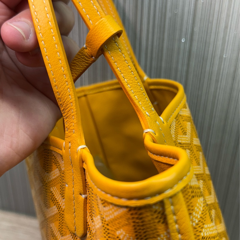 Goyard Anjou mini tote戈雅黃色迷你手提購物袋托特包-12