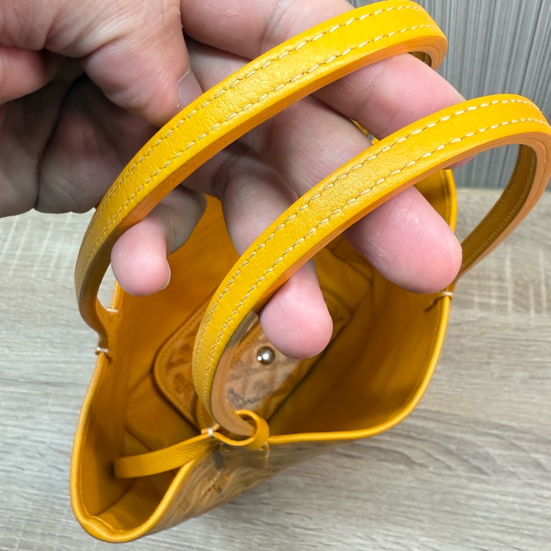 Goyard Anjou mini tote戈雅黃色迷你手提購物袋托特包-13