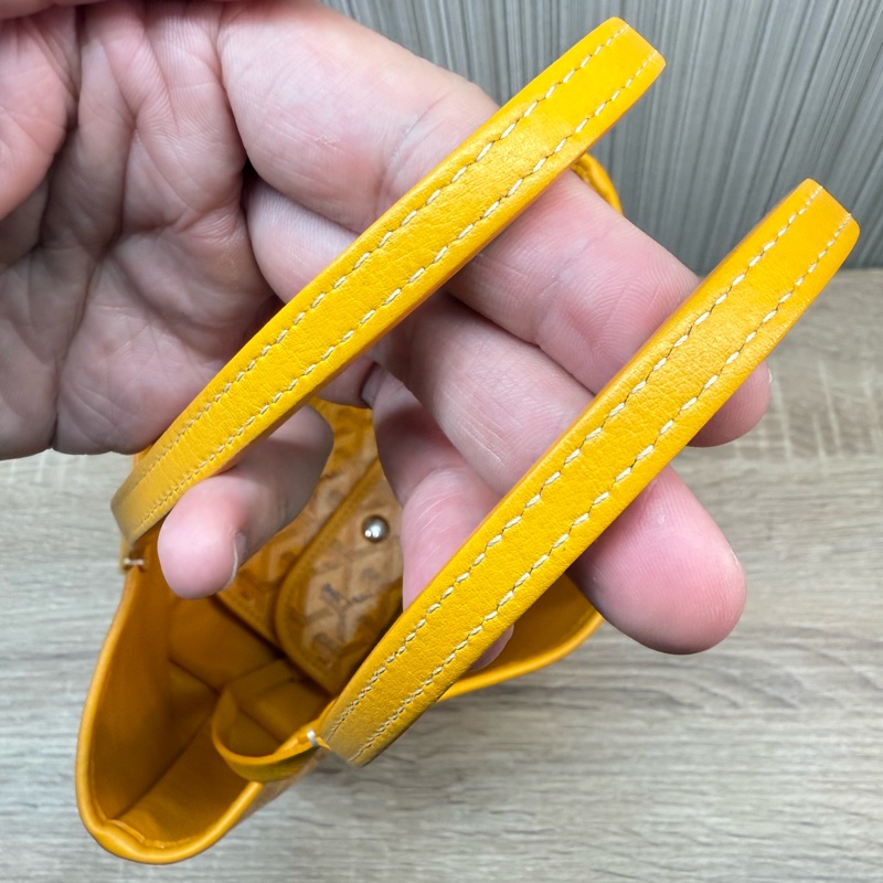 Goyard Anjou mini tote戈雅黃色迷你手提購物袋托特包-14