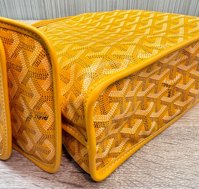 Goyard Anjou mini tote戈雅黃色迷你手提購物袋托特包-15