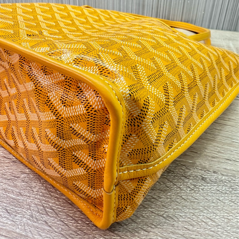 Goyard Anjou mini tote戈雅黃色迷你手提購物袋托特包-16