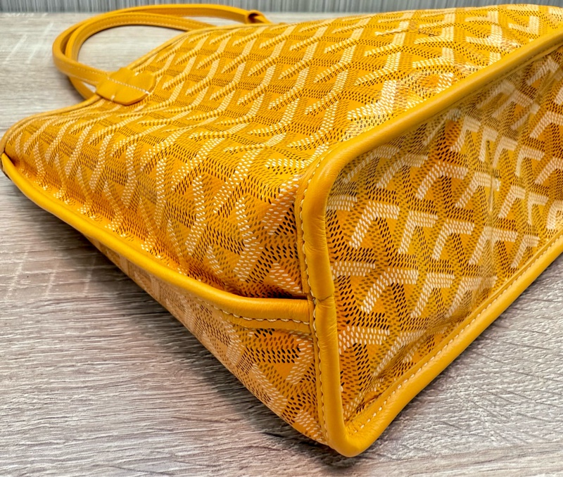 Goyard Anjou mini tote戈雅黃色迷你手提購物袋托特包-18