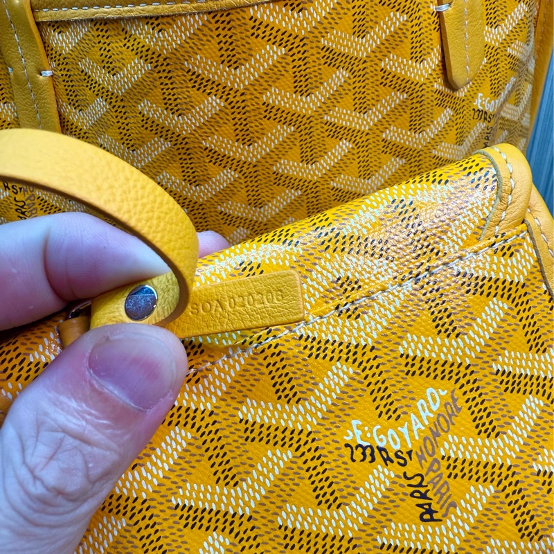 Goyard Anjou mini tote戈雅黃色迷你手提購物袋托特包-25