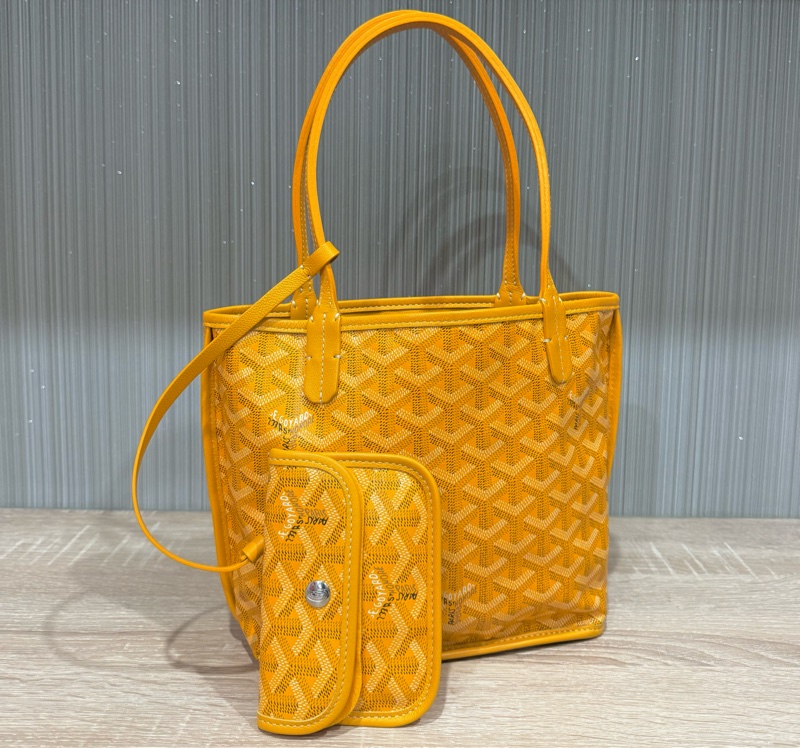 Goyard Anjou mini tote戈雅黃色迷你手提購物袋托特包-0