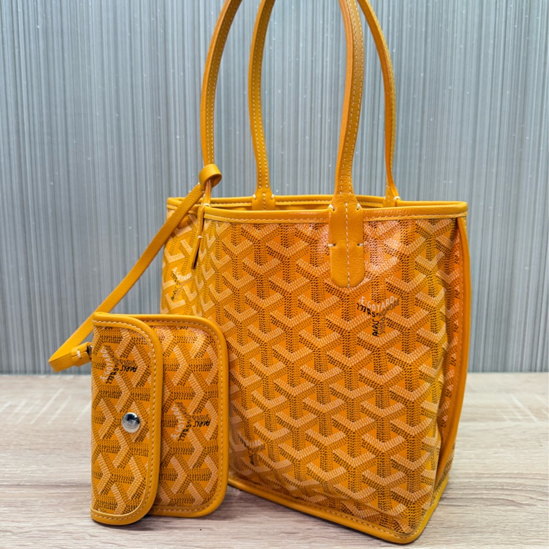 Goyard Anjou mini tote戈雅黃色迷你手提購物袋托特包-2
