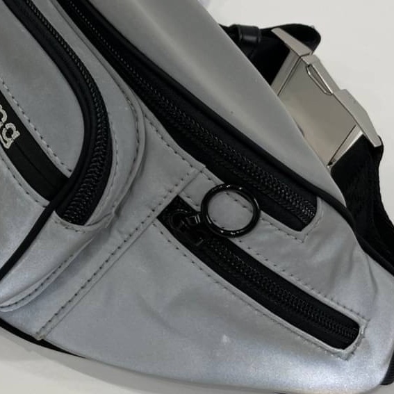 Alexander Wang Attica 尼龍logo attica 銀色反光 腰包 胸包 斜背包 胸口包 肩背包-16