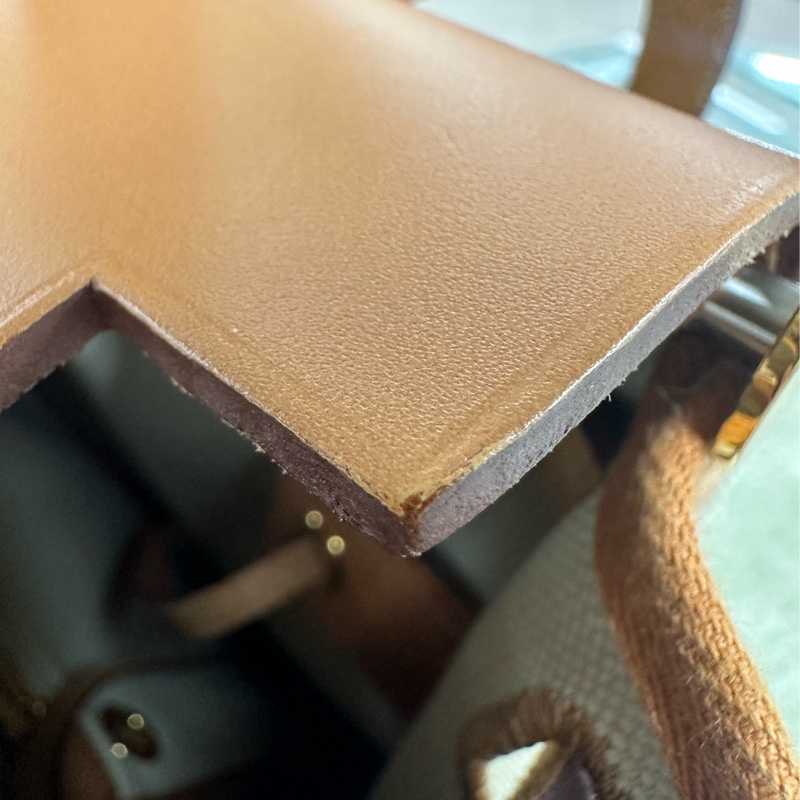 HERMES HERBAG 31 u stamp 米白色 金扣 手提包 斜肩包-18