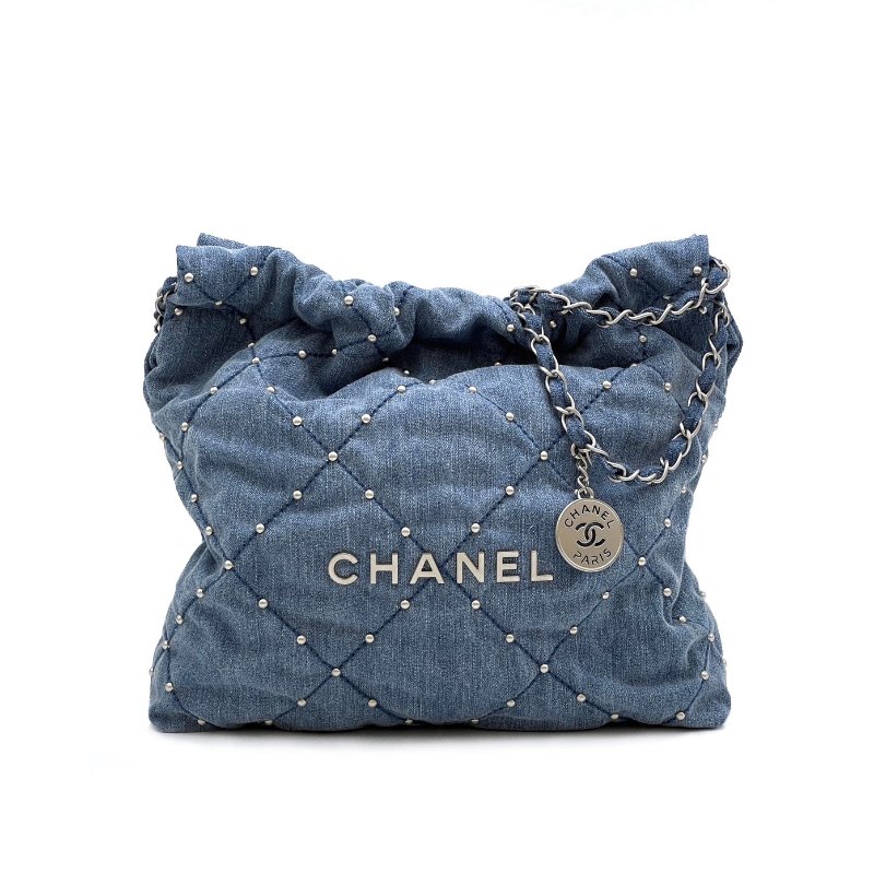 CHANEL 22 Bag - 小號牛仔鉚釘-0