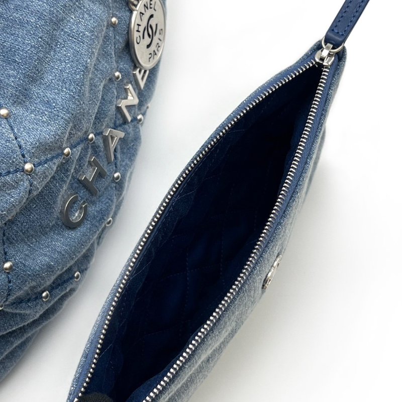 CHANEL 22 Bag - 小號牛仔鉚釘-3