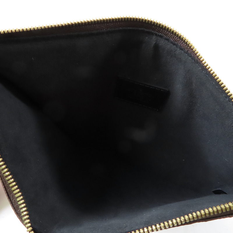 LOUIS VUITTON 【激減優惠】Monogram Patches City Clutch金扣手拿包啡色-4