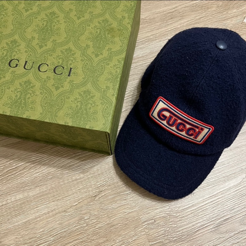 瑞奇二手精品 Gucci 毛呢 絨 老帽 美品-1
