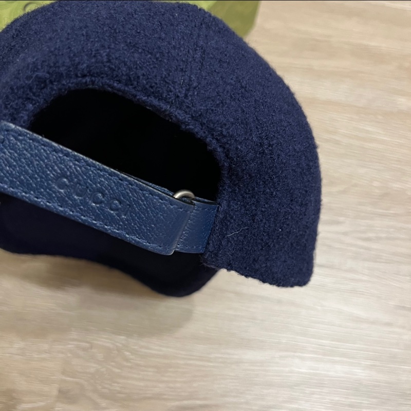 瑞奇二手精品 Gucci 毛呢 絨 老帽 美品-3