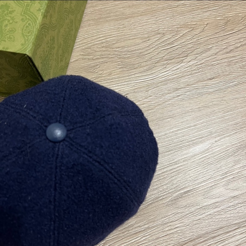 瑞奇二手精品 Gucci 毛呢 絨 老帽 美品-5