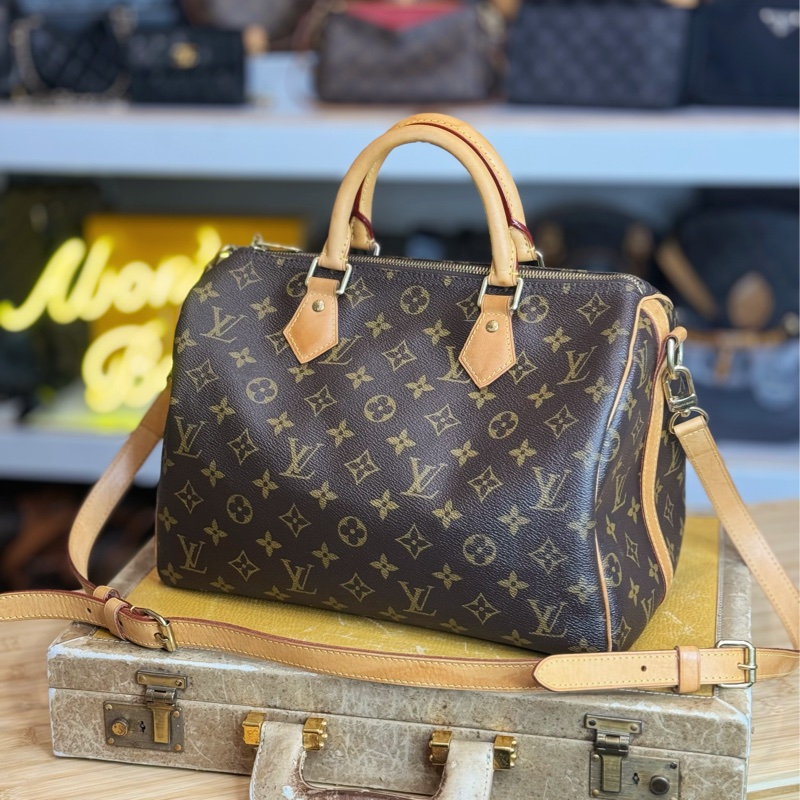 Louis Vuitton老花 speedy 30cm背帶款🔥超夯款-0