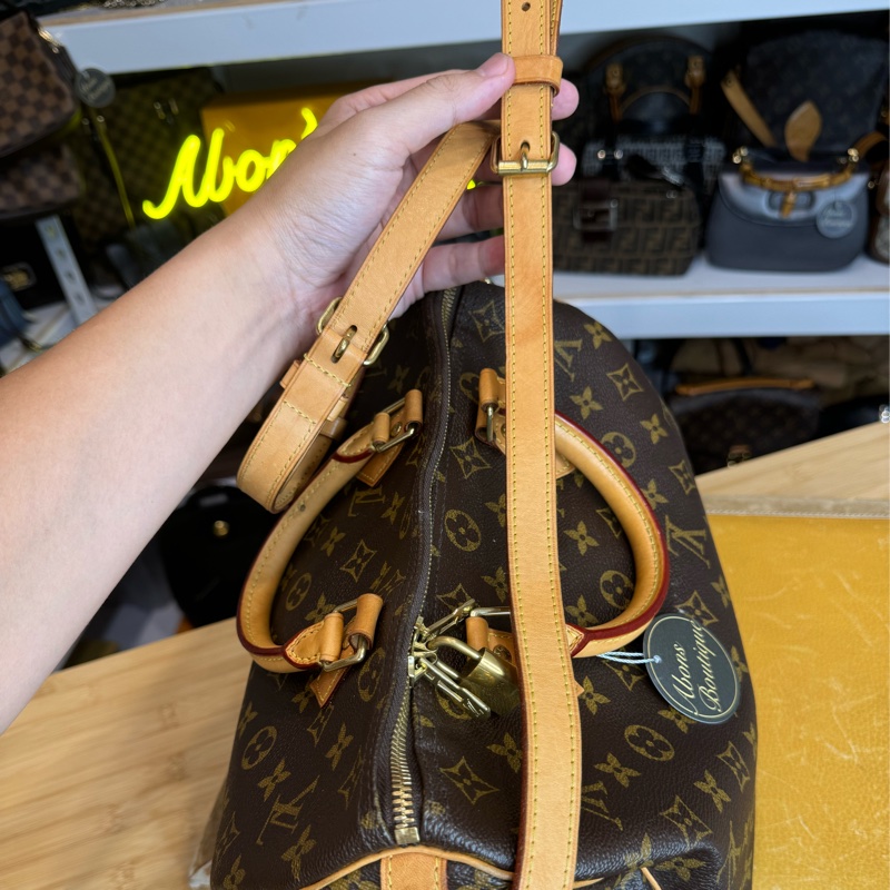 Louis Vuitton老花 speedy 30cm背帶款🔥超夯款-21