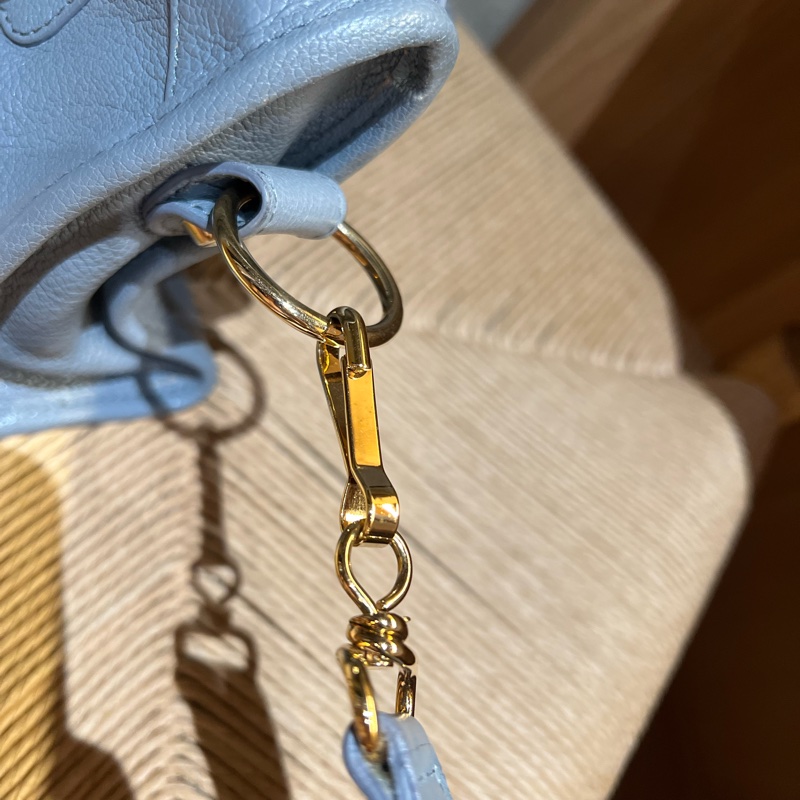 巴黎世家Balenciaga 霧霾藍金釦小山羊皮 機車包 mini尺寸-12