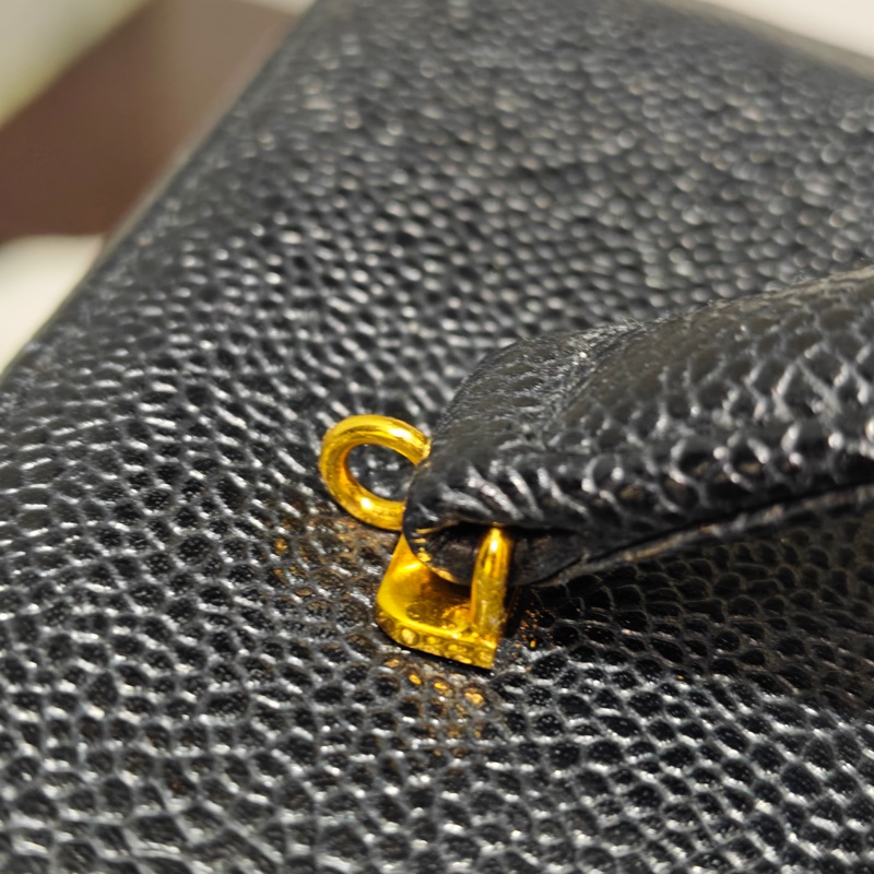 Chanel Vintage 女神荔枝牛皮化妝箱 標卡齊-19