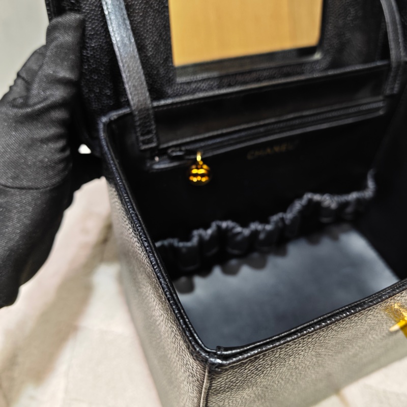 Chanel Vintage 女神荔枝牛皮化妝箱 標卡齊-30