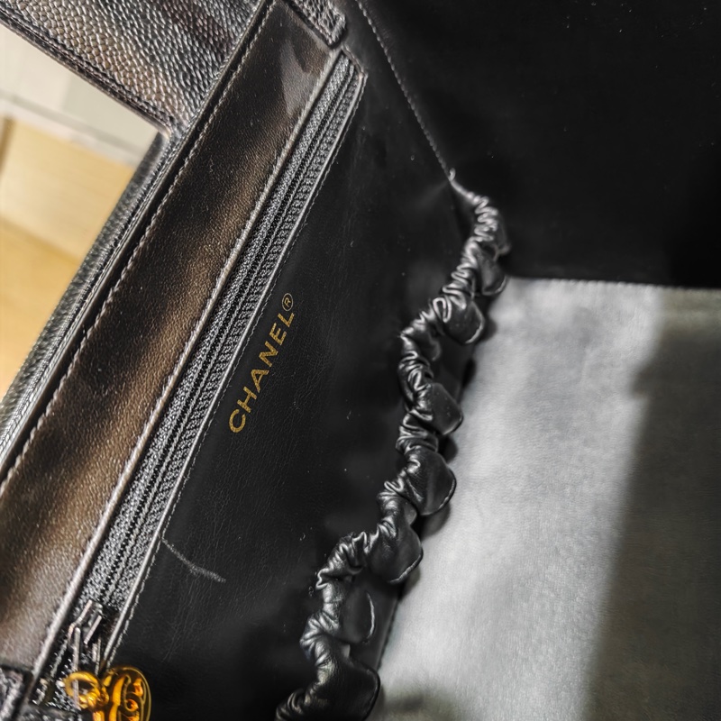 Chanel Vintage 女神荔枝牛皮化妝箱 標卡齊-36