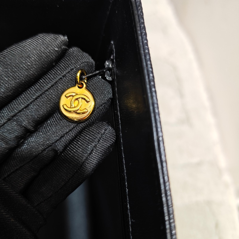 Chanel Vintage 女神荔枝牛皮化妝箱 標卡齊-38