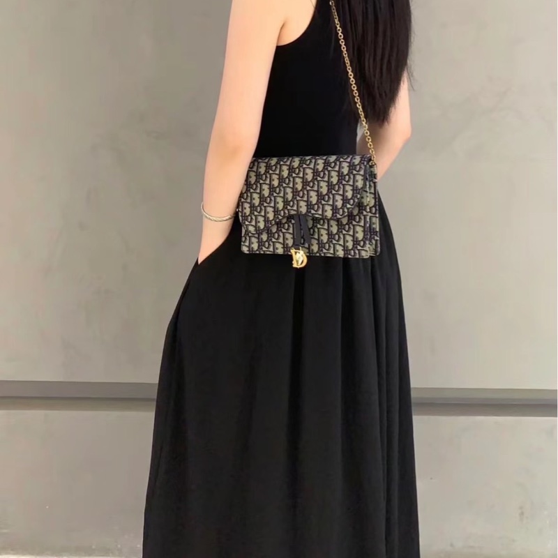 Dior迪奧 經典Saddle系列Oblique提花帆布WOC（大款）-3