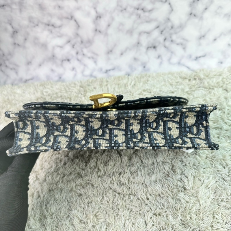 Dior迪奧 經典Saddle系列Oblique提花帆布WOC（大款）-14