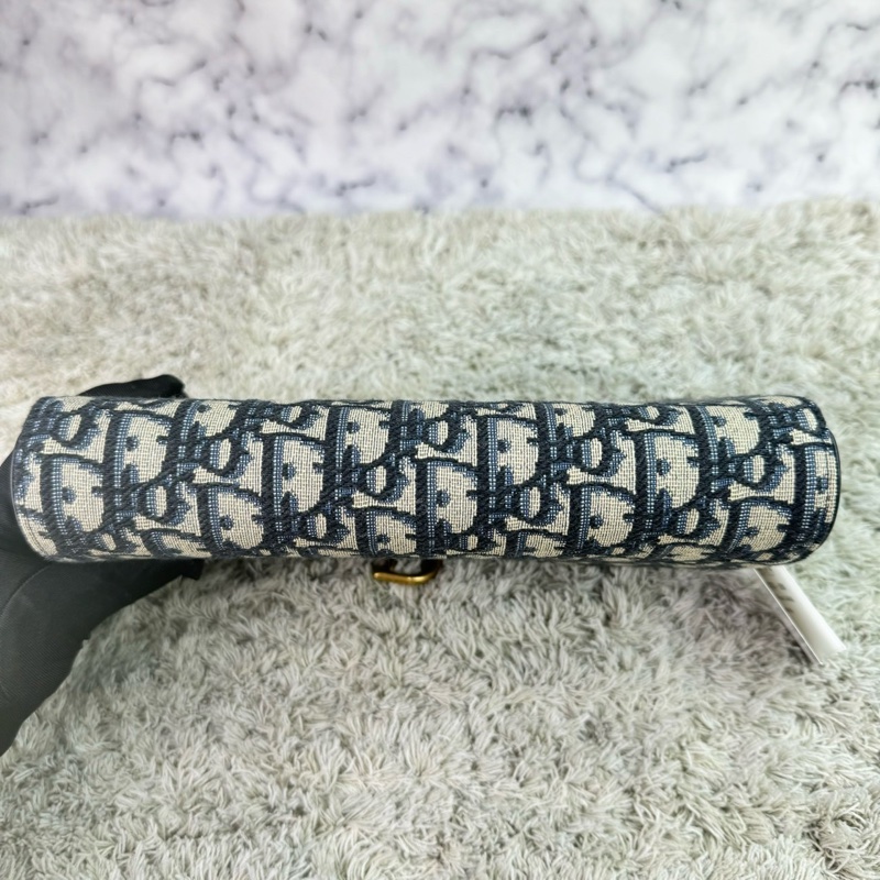 Dior迪奧 經典Saddle系列Oblique提花帆布WOC（大款）-15