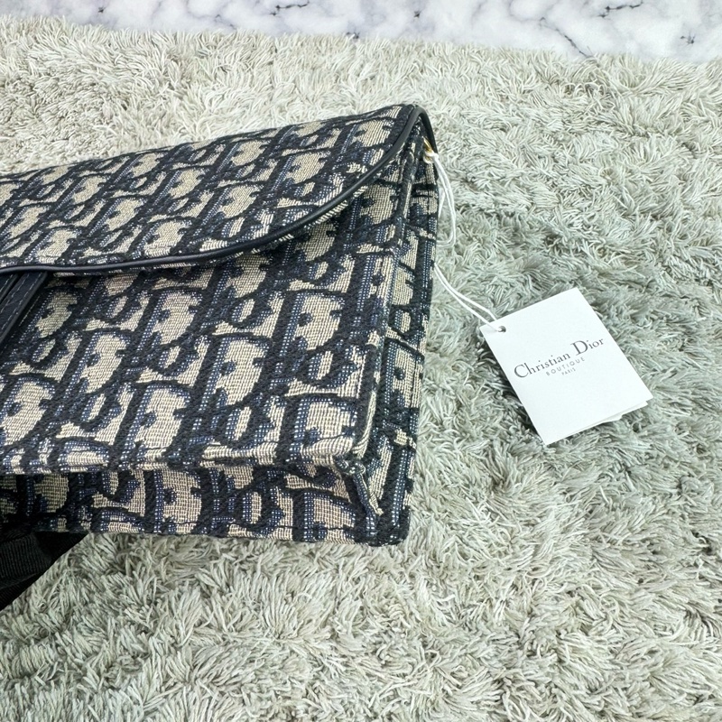Dior迪奧 經典Saddle系列Oblique提花帆布WOC（大款）-16