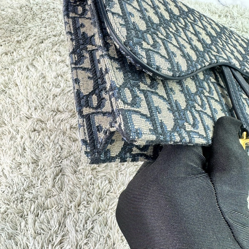 Dior迪奧 經典Saddle系列Oblique提花帆布WOC（大款）-17