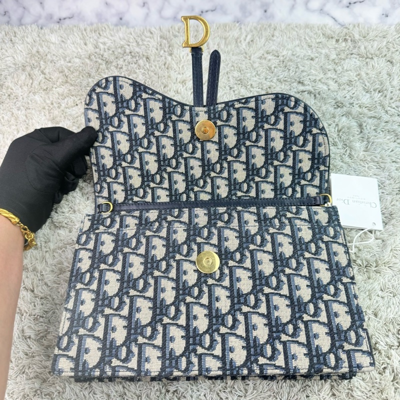 Dior迪奧 經典Saddle系列Oblique提花帆布WOC（大款）-21