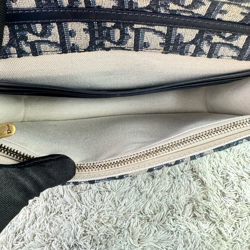 Dior迪奧 經典Saddle系列Oblique提花帆布WOC（大款）-26