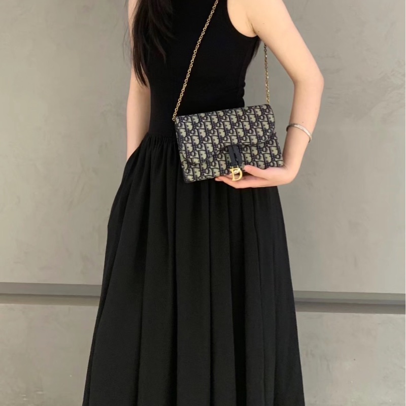 Dior迪奧 經典Saddle系列Oblique提花帆布WOC（大款）-36