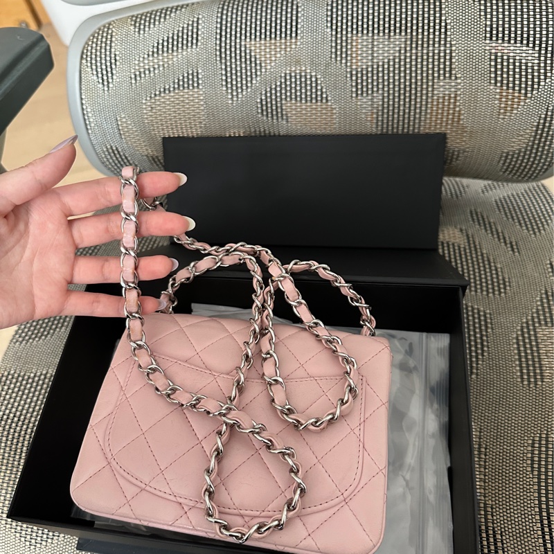 Chanel 櫻花粉方胖子-11