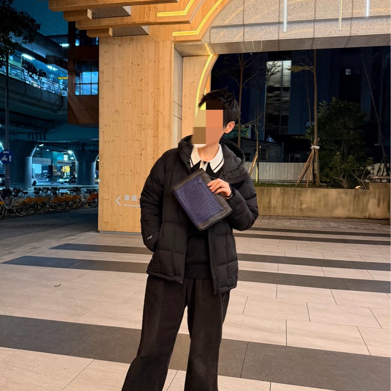 Bottega Veneta BV classic 黑 紫 編織 手拿包 皮夾 長夾 文件袋 公文包-10