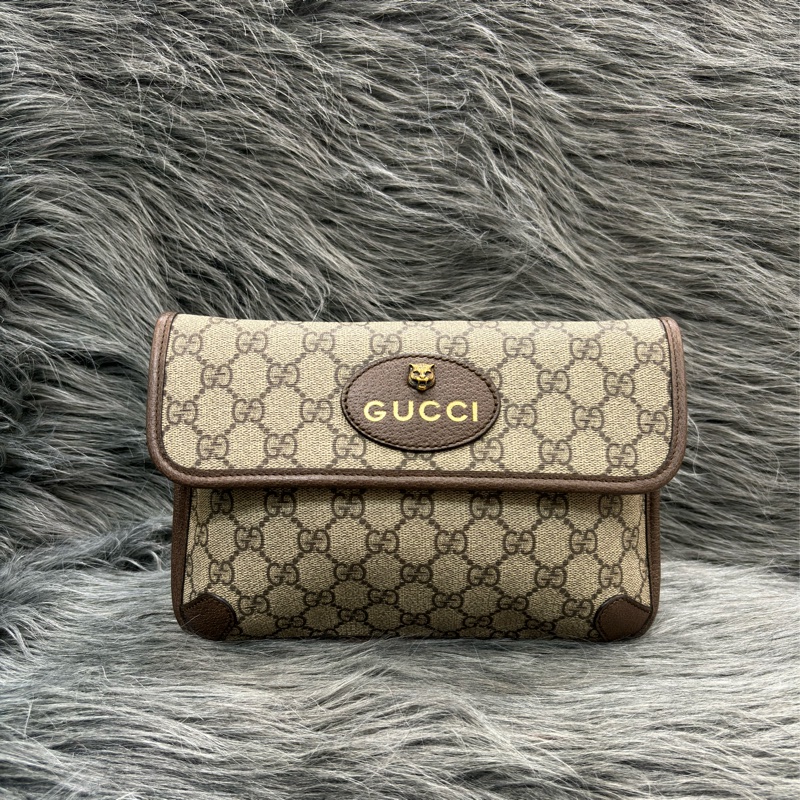 GUCCI 493930 字紋 綠紅綠 虎頭包 斜背包 相機包 手拿包 腰包 胸口包 霹靂包-1