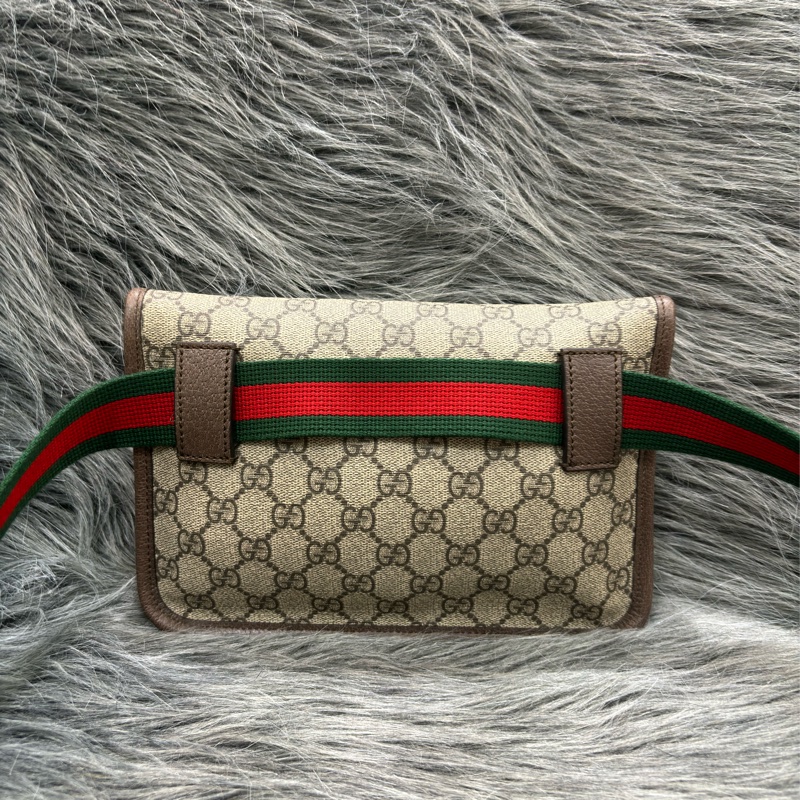 GUCCI 493930 字紋 綠紅綠 虎頭包 斜背包 相機包 手拿包 腰包 胸口包 霹靂包-4
