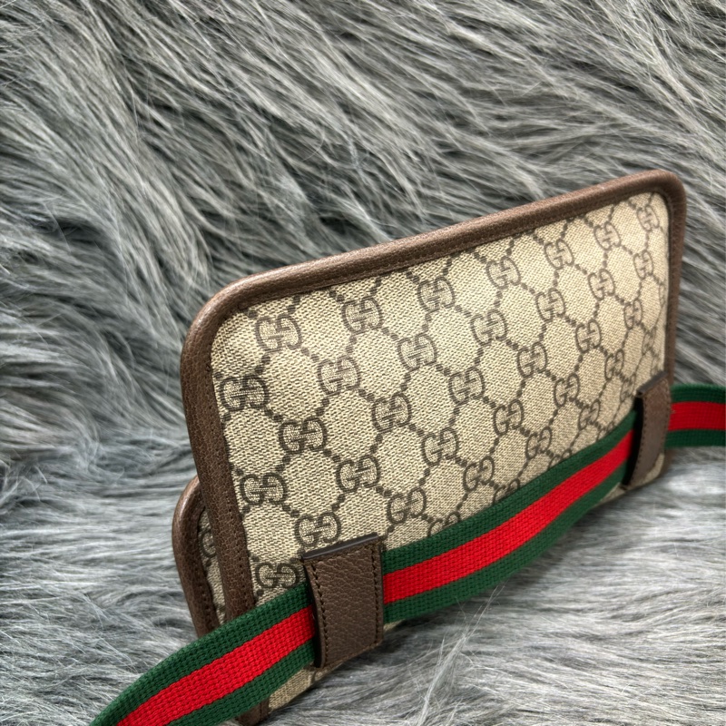 GUCCI 493930 字紋 綠紅綠 虎頭包 斜背包 相機包 手拿包 腰包 胸口包 霹靂包-8