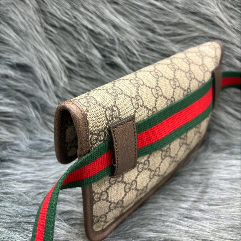 GUCCI 493930 字紋 綠紅綠 虎頭包 斜背包 相機包 手拿包 腰包 胸口包 霹靂包-12