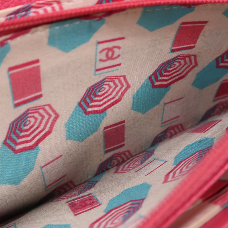 CHANEL 【激減優惠】牛皮皮革Long Wallet銀扣長錢包粉紅色-14