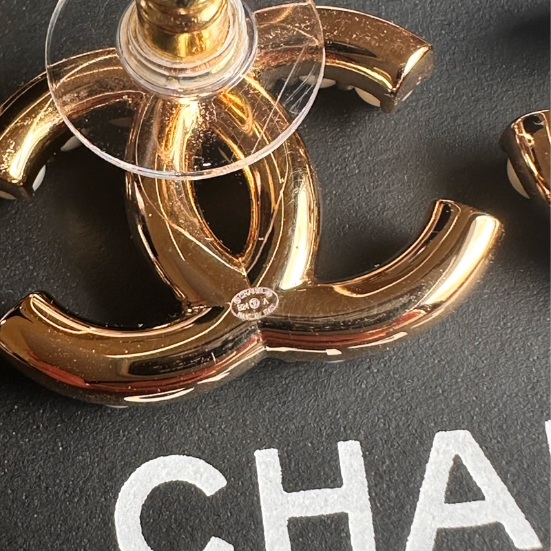 （sold❌) Chanel 香奈兒24a手工坊雙c珍珠水鑽耳針-4