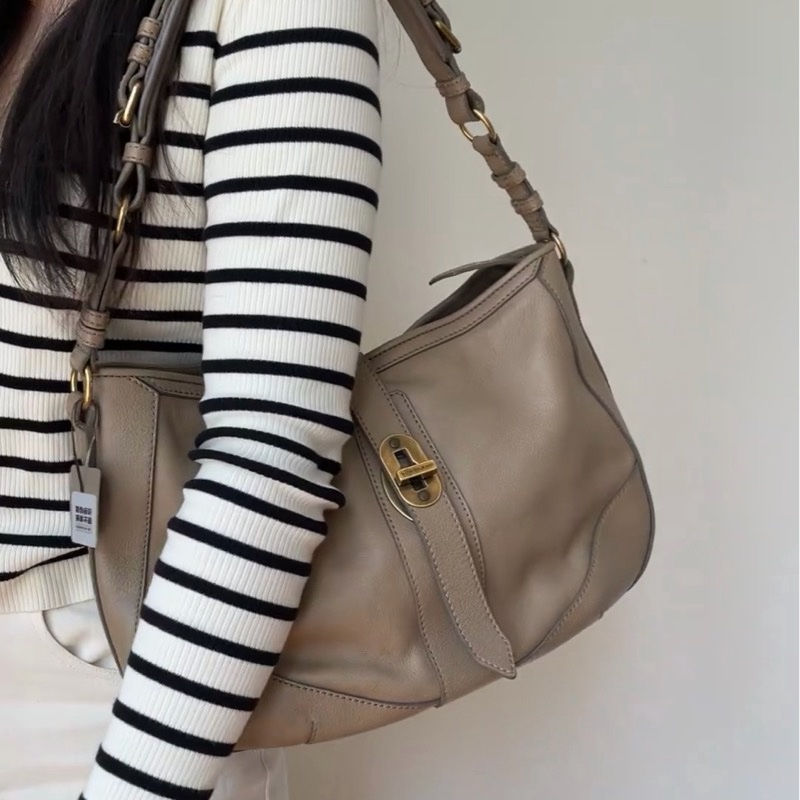 Burberry Brown Leather Shoulder Bag 咖啡 托特包 手提包 肩背包 側背包 公事包-1