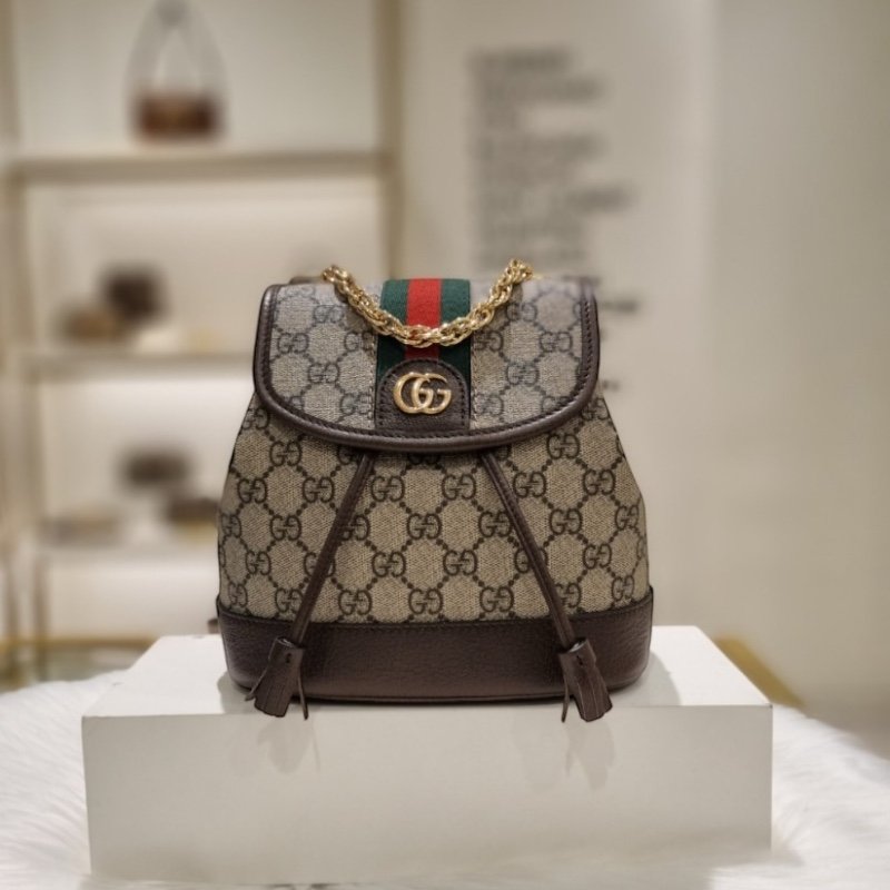 ▍當季新品 ▍Gucci 795221 Ophidia GG Supreme迷你背包 米色及烏木-9