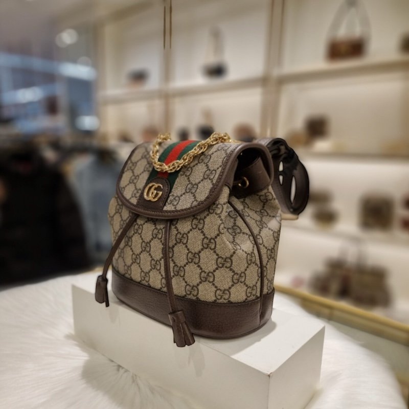 ▍當季新品 ▍Gucci 795221 Ophidia GG Supreme迷你背包 米色及烏木-12