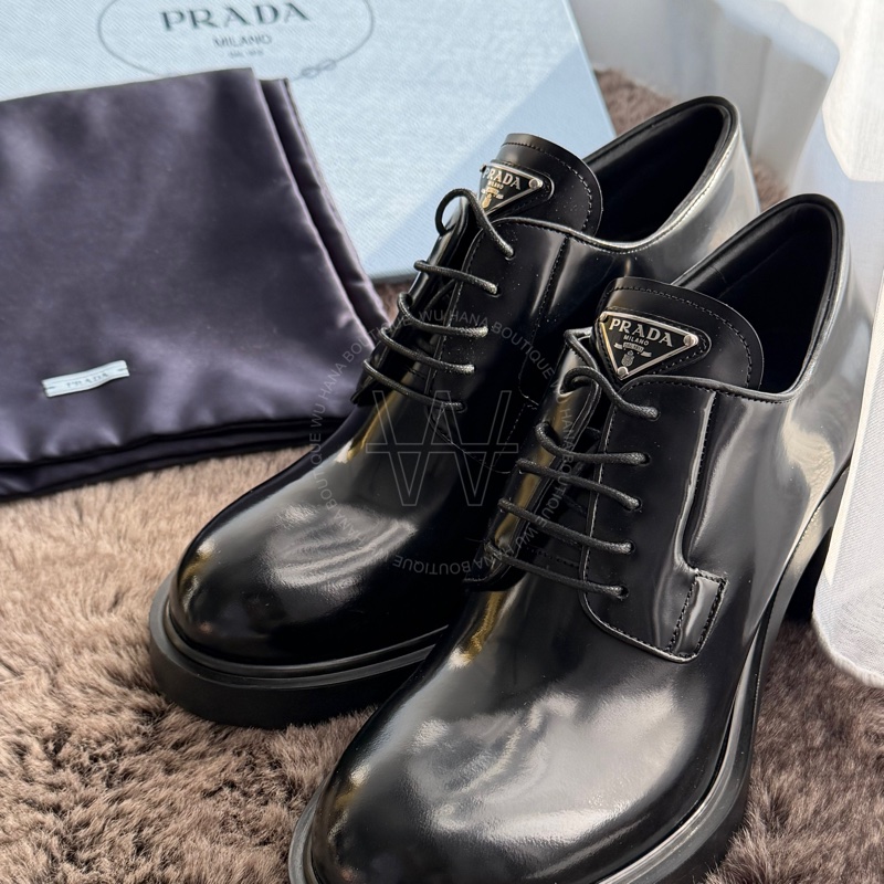 ✨Prada樂福鞋/prada踝靴/prada厚底鞋/prada皮鞋✨無花果精品-0