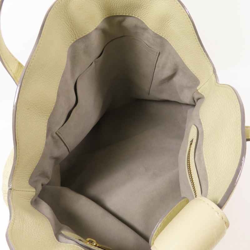 LOUIS VUITTON 【激減優惠】Mahina Cirrus MM金扣手挽袋米色-4