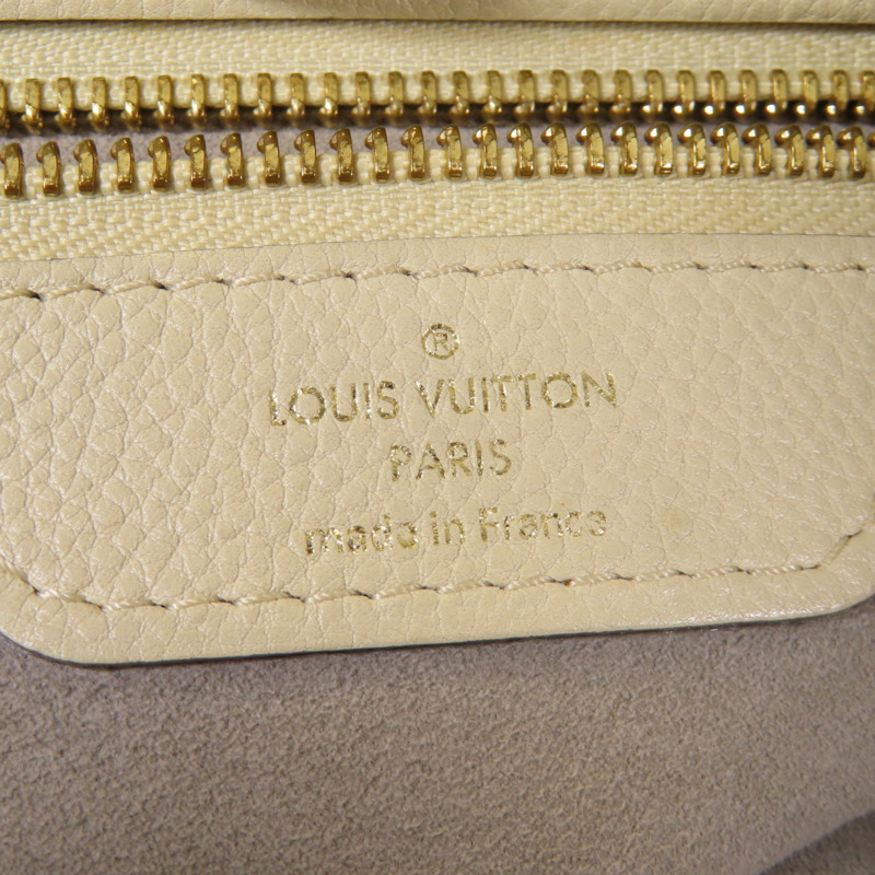LOUIS VUITTON 【激減優惠】Mahina Cirrus MM金扣手挽袋米色-5