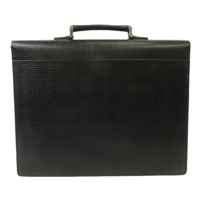 GUCCI 【激減優惠】皮革Briefcase銀扣公事包黑色-1