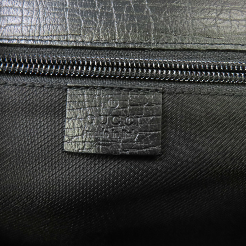 GUCCI 【激減優惠】皮革Briefcase銀扣公事包黑色-5