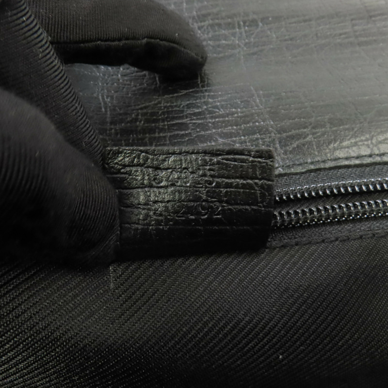 GUCCI 【激減優惠】皮革Briefcase銀扣公事包黑色-6