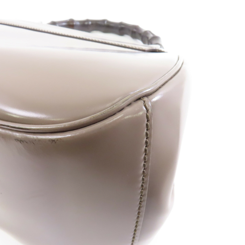 GUCCI 【激減優惠】牛皮皮革Handbag銀扣手挽袋灰色-11